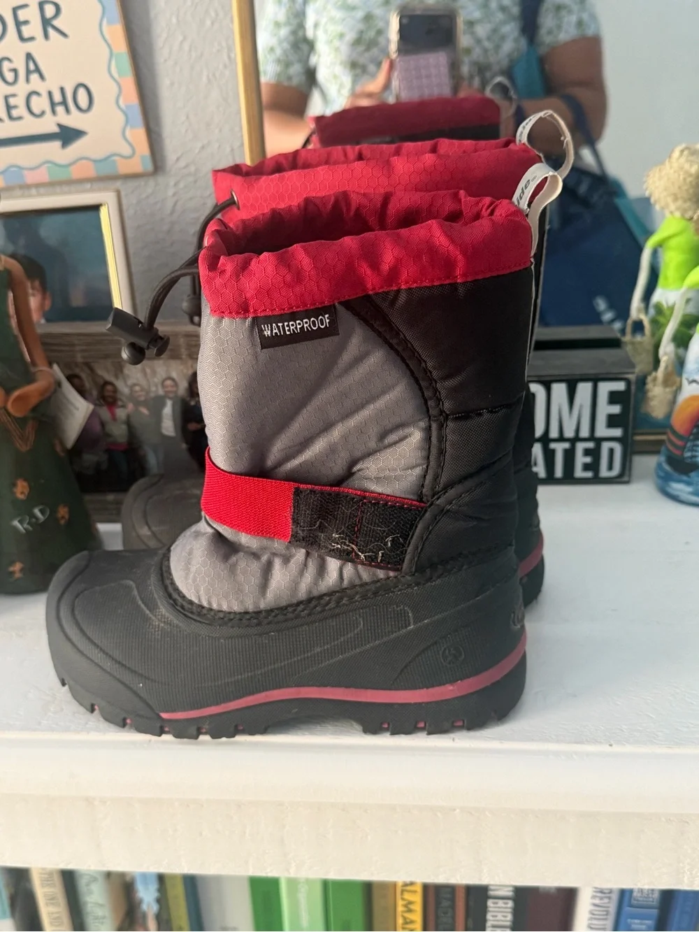 Northside Black Snow Bibs with Red Accents